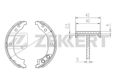 ZEKKERT bk4453 -  Колодки тормозные барабанные, комплект