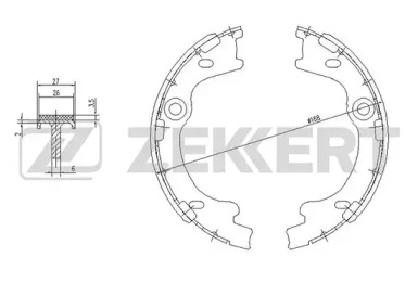 ZEKKERT bk4454 -  Колодки тормозные барабанные, комплект