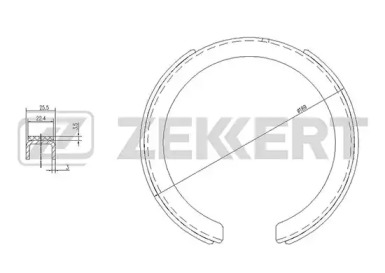 ZEKKERT bk4456 -  Колодки тормозные барабанные, комплект
