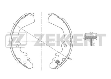ZEKKERT bk4466 -  Колодки тормозные барабанные, комплект