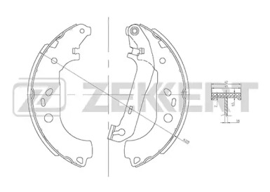 ZEKKERT bk4469 -  Колодки тормозные барабанные, комплект