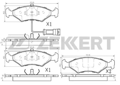 ZEKKERT bs1010 -  Колодки тормозные дисковые передние, комплект
