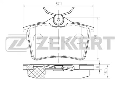 ZEKKERT bs1012 -  Комплект тормозных колодок, дисковый тормоз
