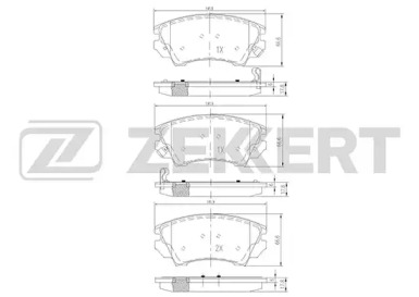 ZEKKERT bs1013 -  Комплект тормозных колодок, дисковый тормоз