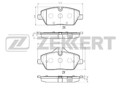 ZEKKERT bs1019 -  Комплект тормозных колодок, дисковый тормоз