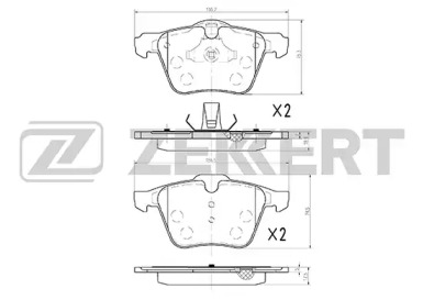 ZEKKERT bs1031 -  Комплект тормозных колодок, дисковый тормоз