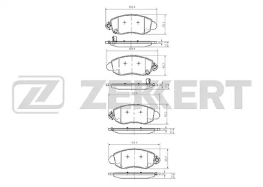 ZEKKERT bs1033 -  Колодки тормозные дисковые передние, комплект