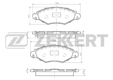 ZEKKERT bs1034 -  Комплект тормозных колодок, дисковый тормоз