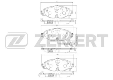 ZEKKERT bs1047 -  Комплект тормозных колодок, дисковый тормоз