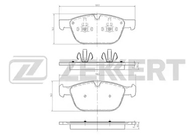 ZEKKERT bs1053 -  Комплект тормозных колодок, дисковый тормоз