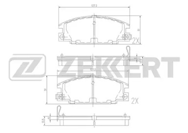 ZEKKERT bs1101 -  Комплект тормозных колодок, дисковый тормоз