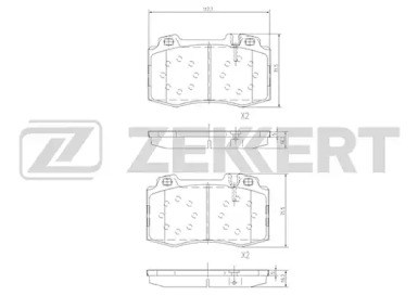 ZEKKERT bs1121 -  Комплект тормозных колодок, дисковый тормоз