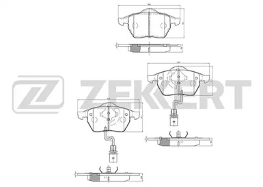 ZEKKERT bs1131 -  Комплект тормозных колодок, дисковый тормоз