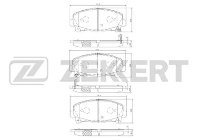 ZEKKERT bs1134 -  Комплект тормозных колодок, дисковый тормоз
