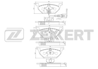ZEKKERT bs1138 -  Комплект тормозных колодок, дисковый тормоз