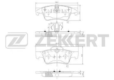 ZEKKERT bs1145 -  Комплект тормозных колодок, дисковый тормоз