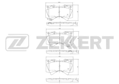 ZEKKERT bs1149 -  Комплект тормозных колодок, дисковый тормоз