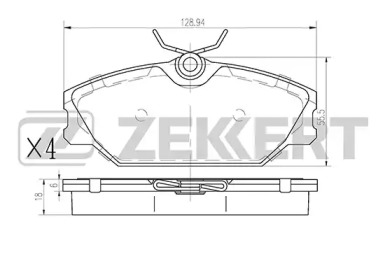 ZEKKERT bs1159 -  Колодки тормозные дисковые передние, комплект