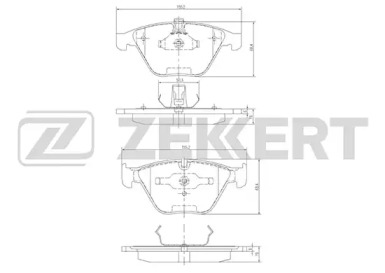 ZEKKERT bs1163 -  Комплект тормозных колодок, дисковый тормоз