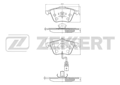 ZEKKERT bs1173 -  Комплект тормозных колодок, дисковый тормоз