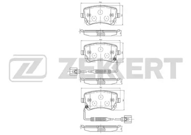 ZEKKERT bs1179 -  Комплект тормозных колодок, дисковый тормоз