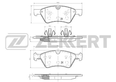 ZEKKERT bs1214 -  Комплект тормозных колодок, дисковый тормоз