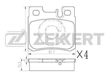 ZEKKERT bs1233 -  Колодки тормозные дисковые задниеие, комплект