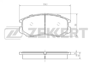 ZEKKERT bs1237 -  Комплект тормозных колодок, дисковый тормоз