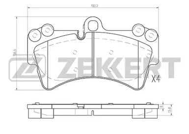ZEKKERT bs1253 -  Комплект тормозных колодок, дисковый тормоз