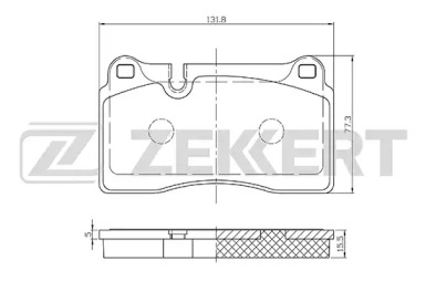 ZEKKERT bs1255 -  Комплект тормозных колодок, дисковый тормоз