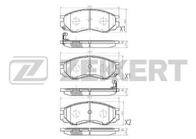 ZEKKERT bs1270 -  Колодки тормозные дисковые передние, комплект