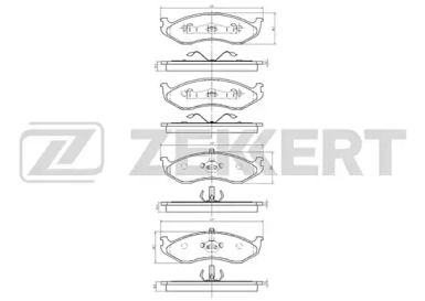ZEKKERT bs1271 -  Колодки тормозные дисковые передние, комплект