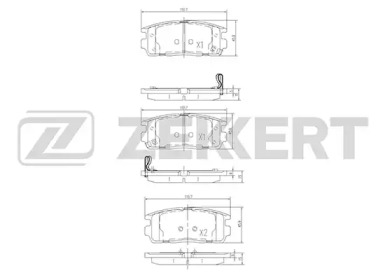 ZEKKERT bs1299 -  Комплект тормозных колодок, дисковый тормоз