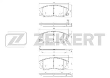 ZEKKERT bs1300 -  Комплект тормозных колодок, дисковый тормоз