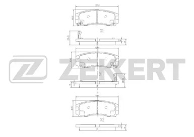ZEKKERT bs1347 -  Комплект тормозных колодок, дисковый тормоз