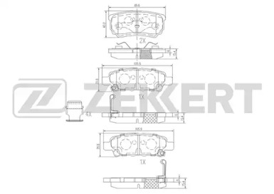 ZEKKERT bs1358 -  Комплект тормозных колодок, дисковый тормоз