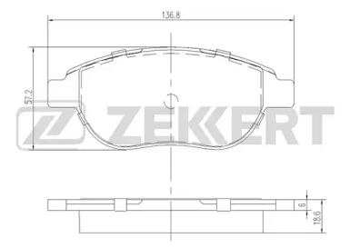 ZEKKERT bs1447 -  Комплект тормозных колодок, дисковый тормоз