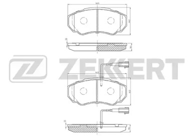 ZEKKERT bs1460 -  Комплект тормозных колодок, дисковый тормоз