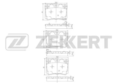 ZEKKERT bs1637 -  Комплект тормозных колодок, дисковый тормоз