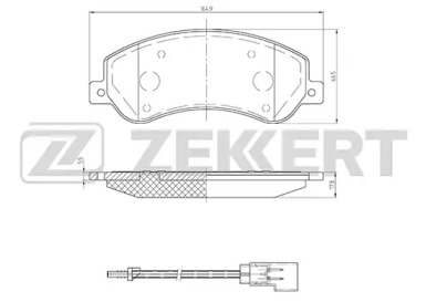 ZEKKERT bs1680 -  Комплект тормозных колодок, дисковый тормоз