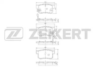 ZEKKERT bs1713 -  Комплект тормозных колодок, дисковый тормоз