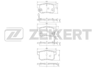 ZEKKERT bs1720 -  Комплект тормозных колодок, дисковый тормоз