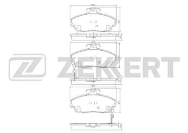 ZEKKERT bs1724 -  Комплект тормозных колодок, дисковый тормоз