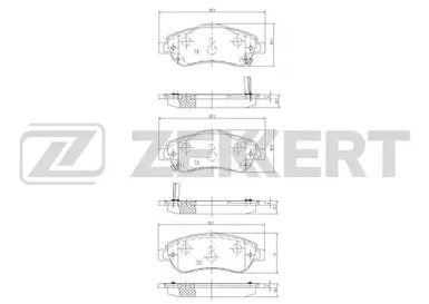 ZEKKERT bs1753 -  Комплект тормозных колодок, дисковый тормоз