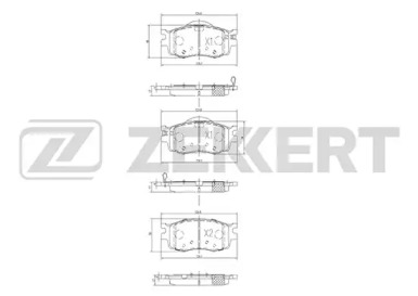 ZEKKERT bs1776 -  Комплект тормозных колодок, дисковый тормоз