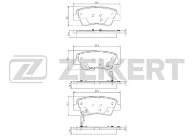 ZEKKERT bs1781 -  Комплект тормозных колодок, дисковый тормоз