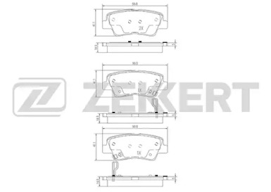 ZEKKERT bs1788 -  Комплект тормозных колодок, дисковый тормоз