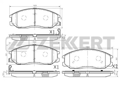 ZEKKERT bs1794 -  Комплект тормозных колодок, дисковый тормоз