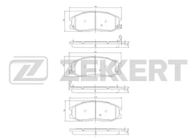 ZEKKERT bs1804 -  Комплект тормозных колодок, дисковый тормоз