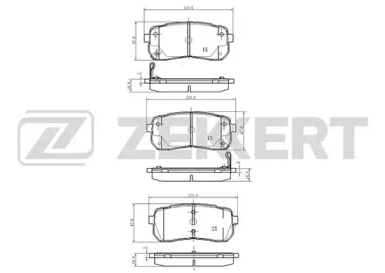 ZEKKERT bs1811 -  Комплект тормозных колодок, дисковый тормоз